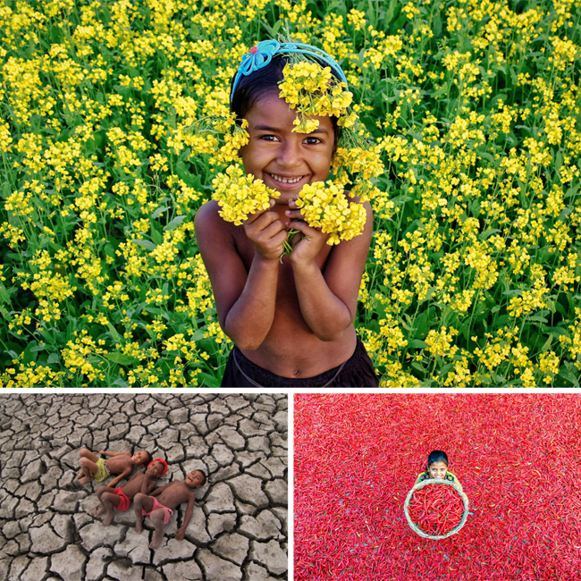 Oxfam Fotokaarten Happy Kids 2*3st