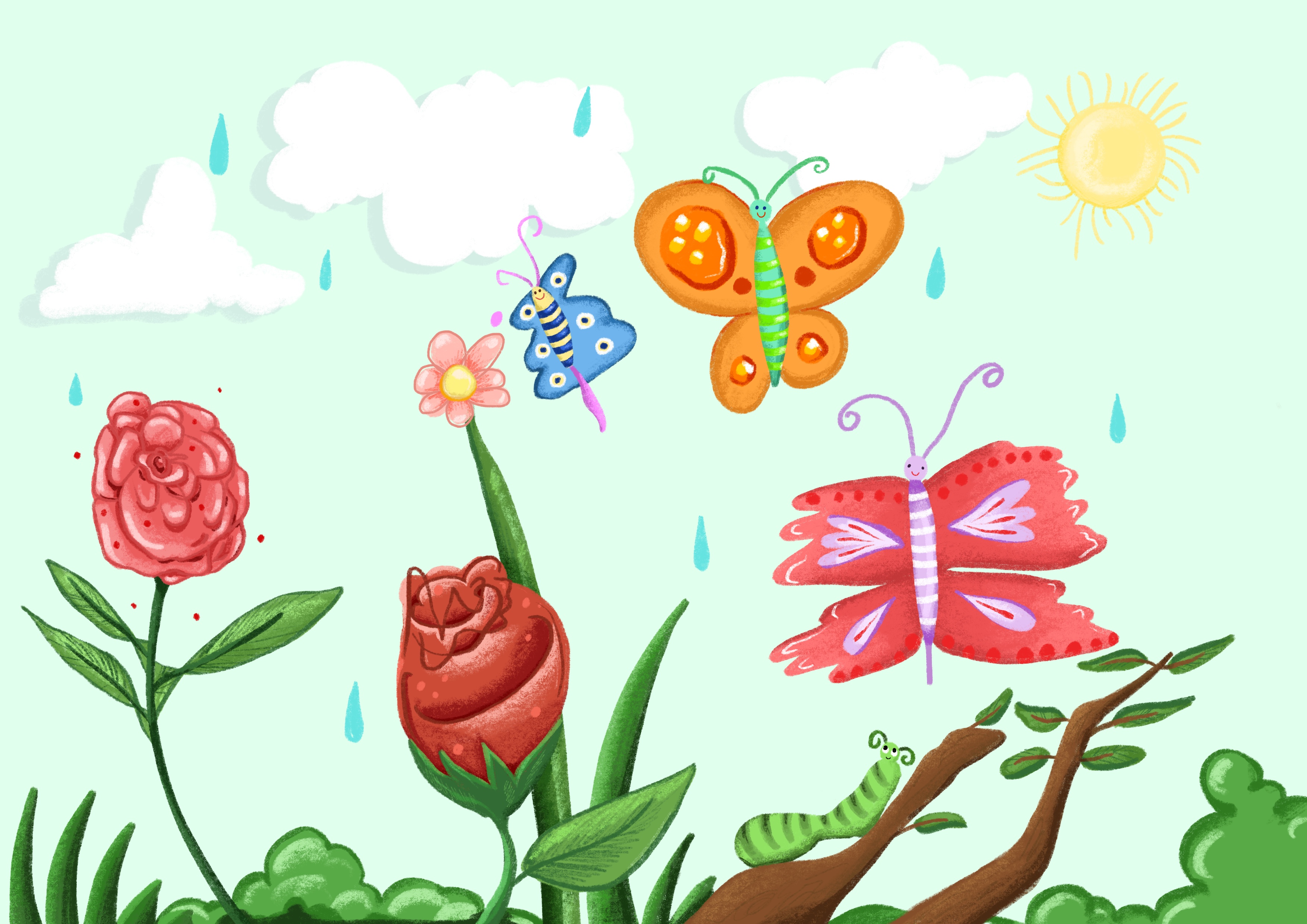  Bloemen en vlinders