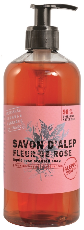 Aleppo Soap Co Aleppo rooszeep met pomp (500ml)
