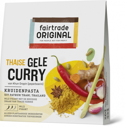 Fair Trade Original Gele Curry Kruidenpasta, 70g