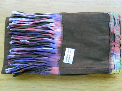 Madat Nepal Shawl Cotton, 12*190 Brown