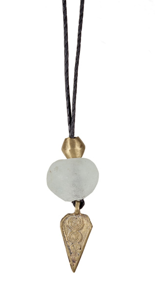 Tahoua Ketting, Hanger Recycled Glas-Brons