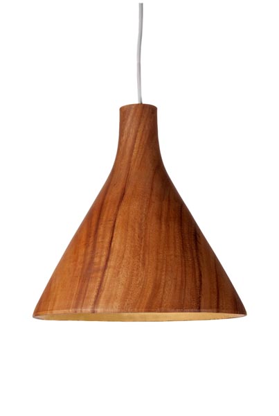  Lamp Aca Kegel 25x25cm Naturel/Goudblad