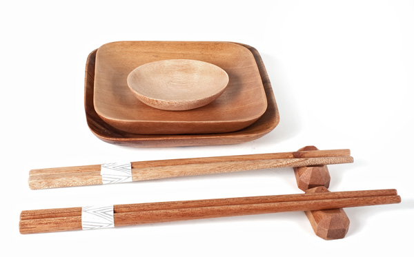 Japans Mah Dun Vierkant Bakje Cadeau Set - 7 Eenheden