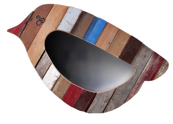 Sarana Mirror Recycle Wood Bird