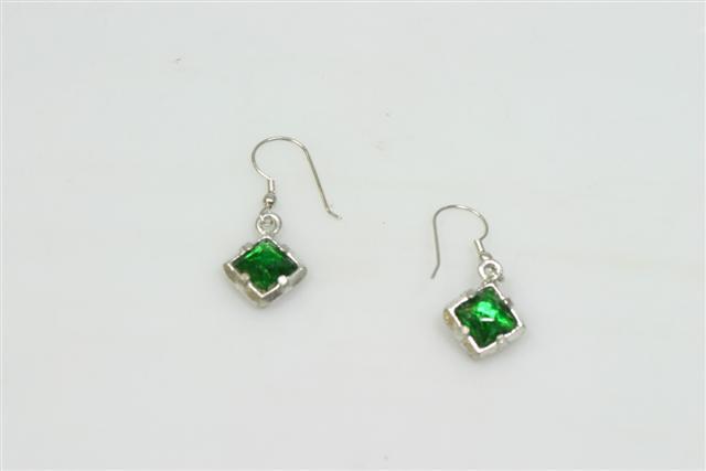 FairForward Oorh. Ruit Facet Glas Groen Met./Glas