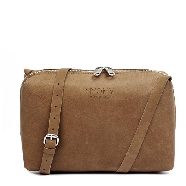 Myomy Dames Schoudertassen My Black Bag - Bruin - Maat 0