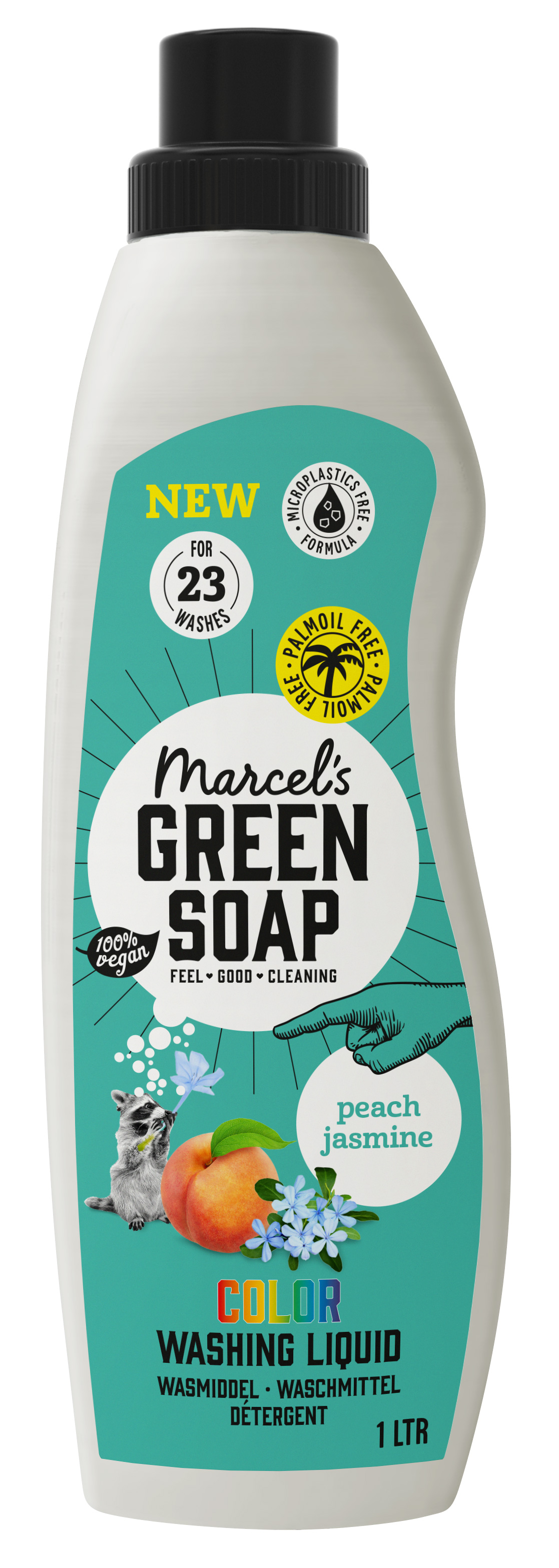  Marcel's Green Soap Wasmiddel Kleur Peach&Jasmine 1L