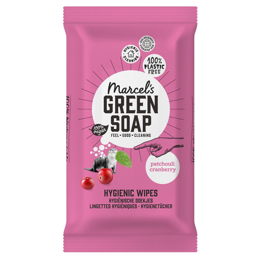  Marcel's Green Soap Cleaning Wipes Patchouli & Cranberry 60st