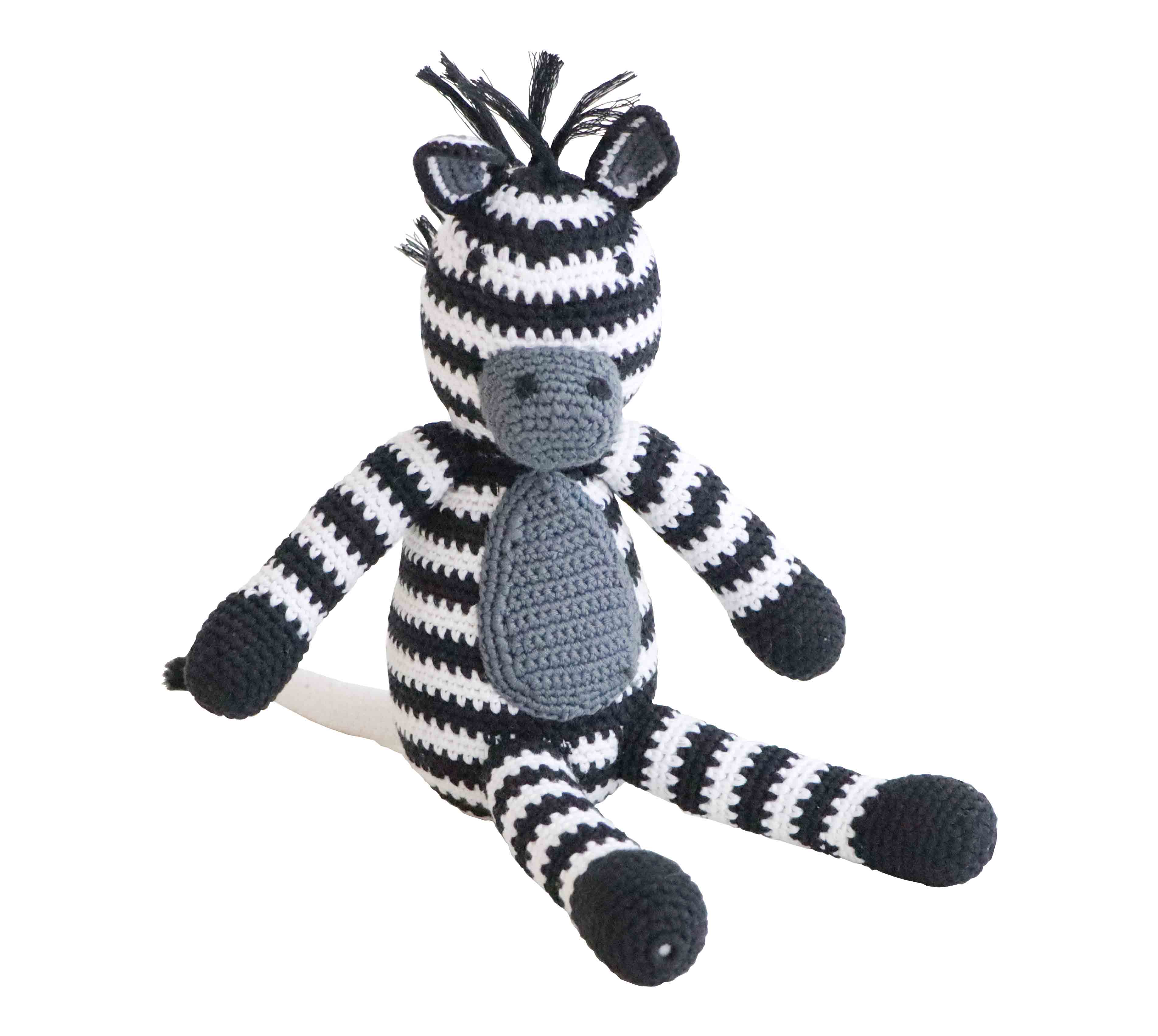 Return To Sender - Gehaakte Knuffel Zebra 20cm - kraamcadeau