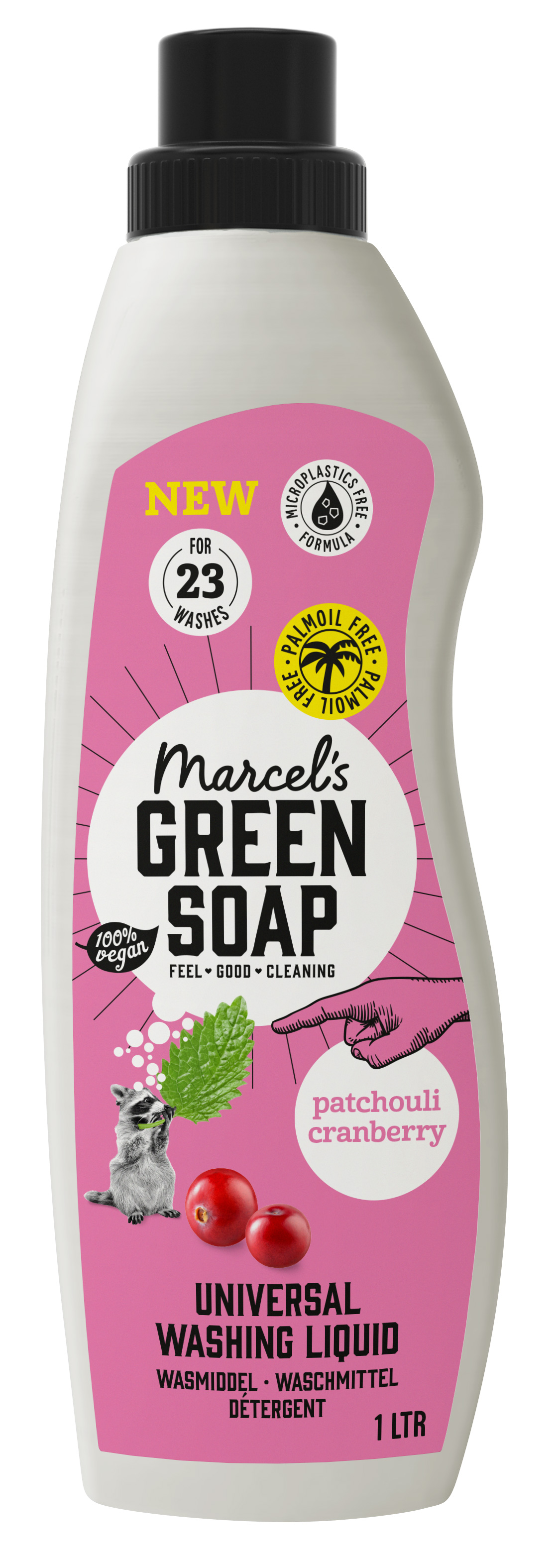  Marcel's Green Soap Wasmiddel Universeel Patchouli&Cranberry 1L