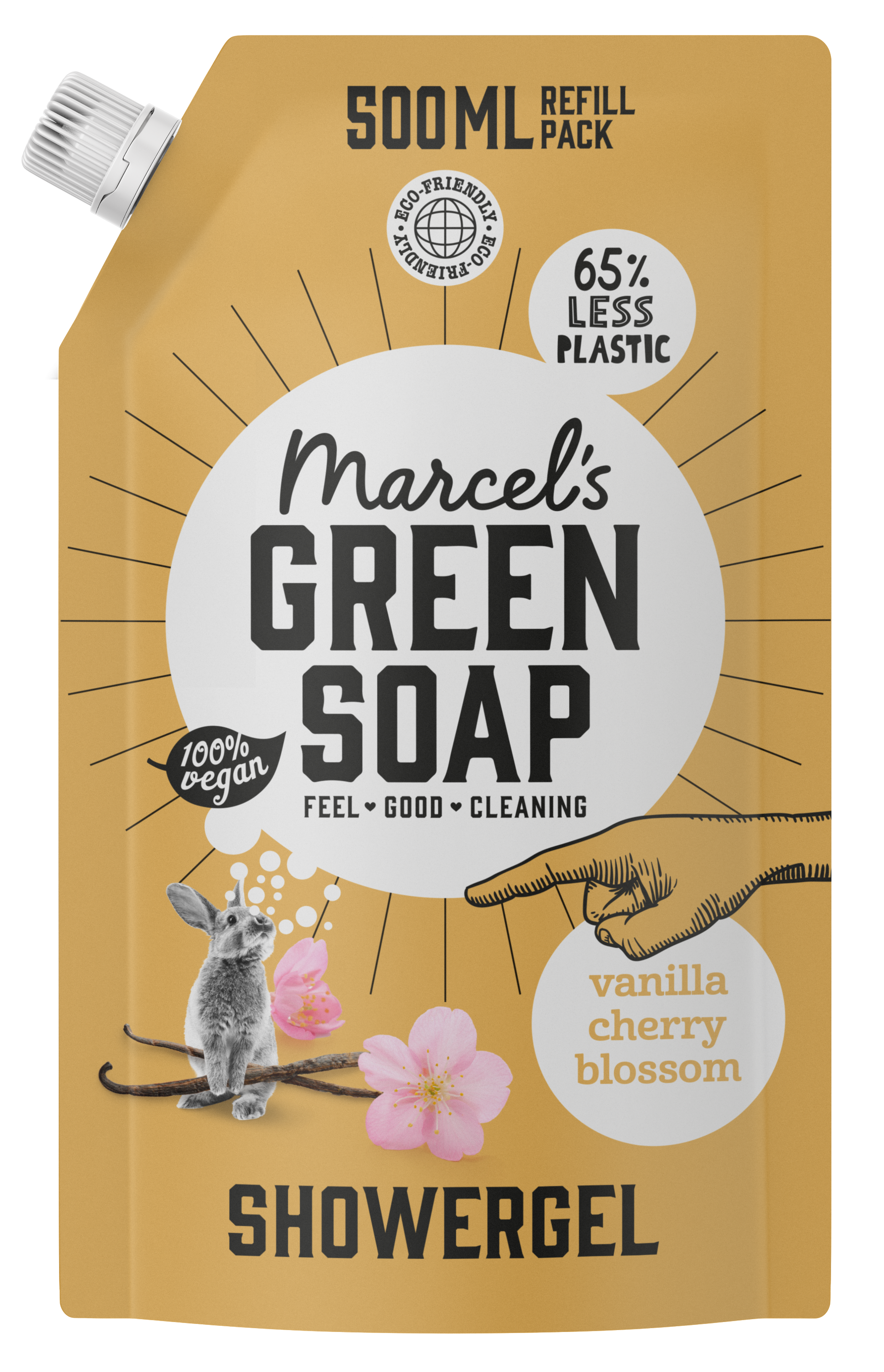  Marcel's Green Soap Shower Gel Vanilla & Cherry Blossom NAVULLING 500ml