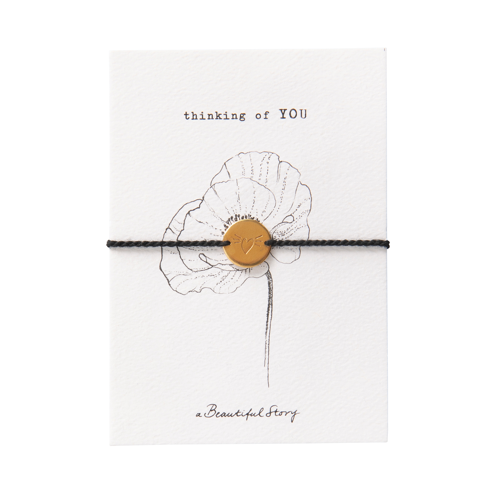  Jewelry Postcard BW Poppy