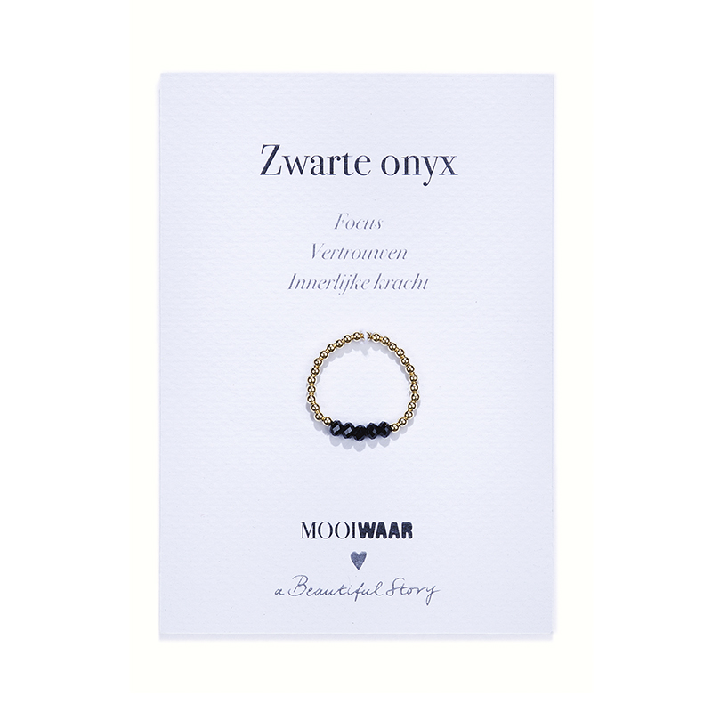 MooiWAAR Beauty Black Onyx Gold ring