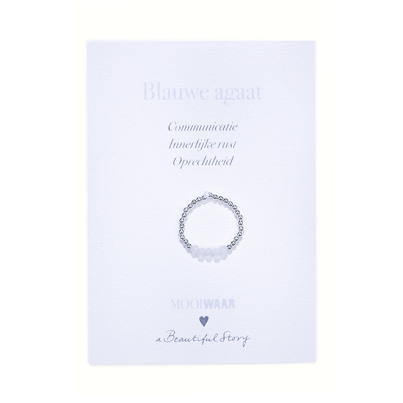  MooiWAAR Beauty Blue Lace Agate Silver ring