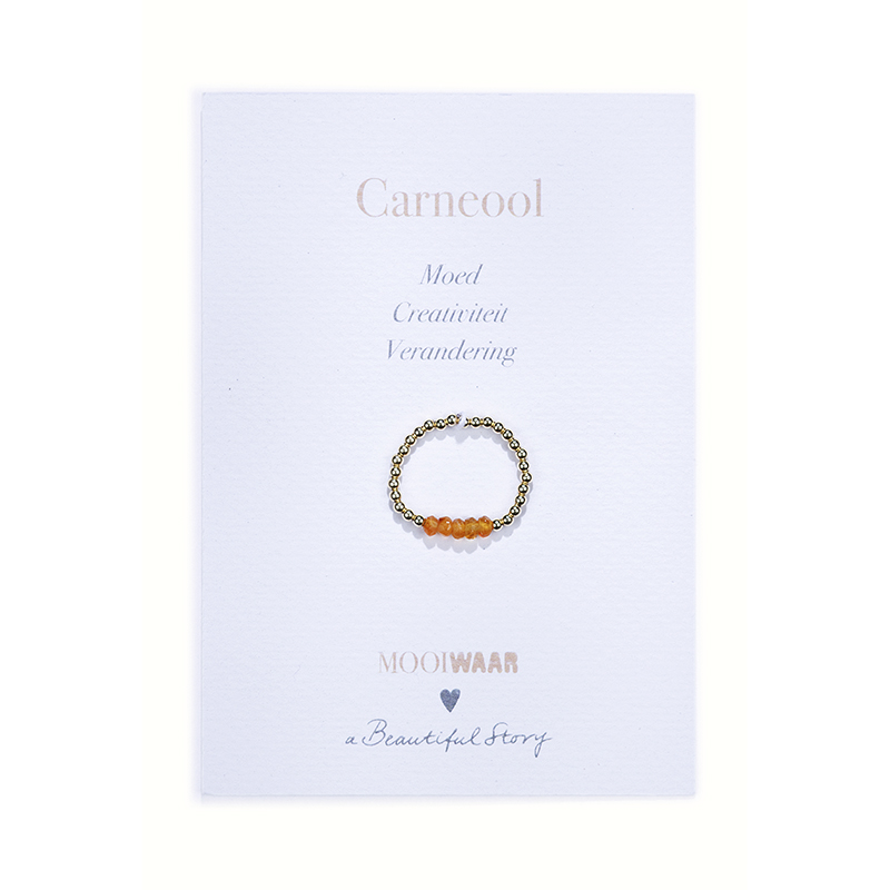  MooiWAAR Beauty Carnelian Gold ring
