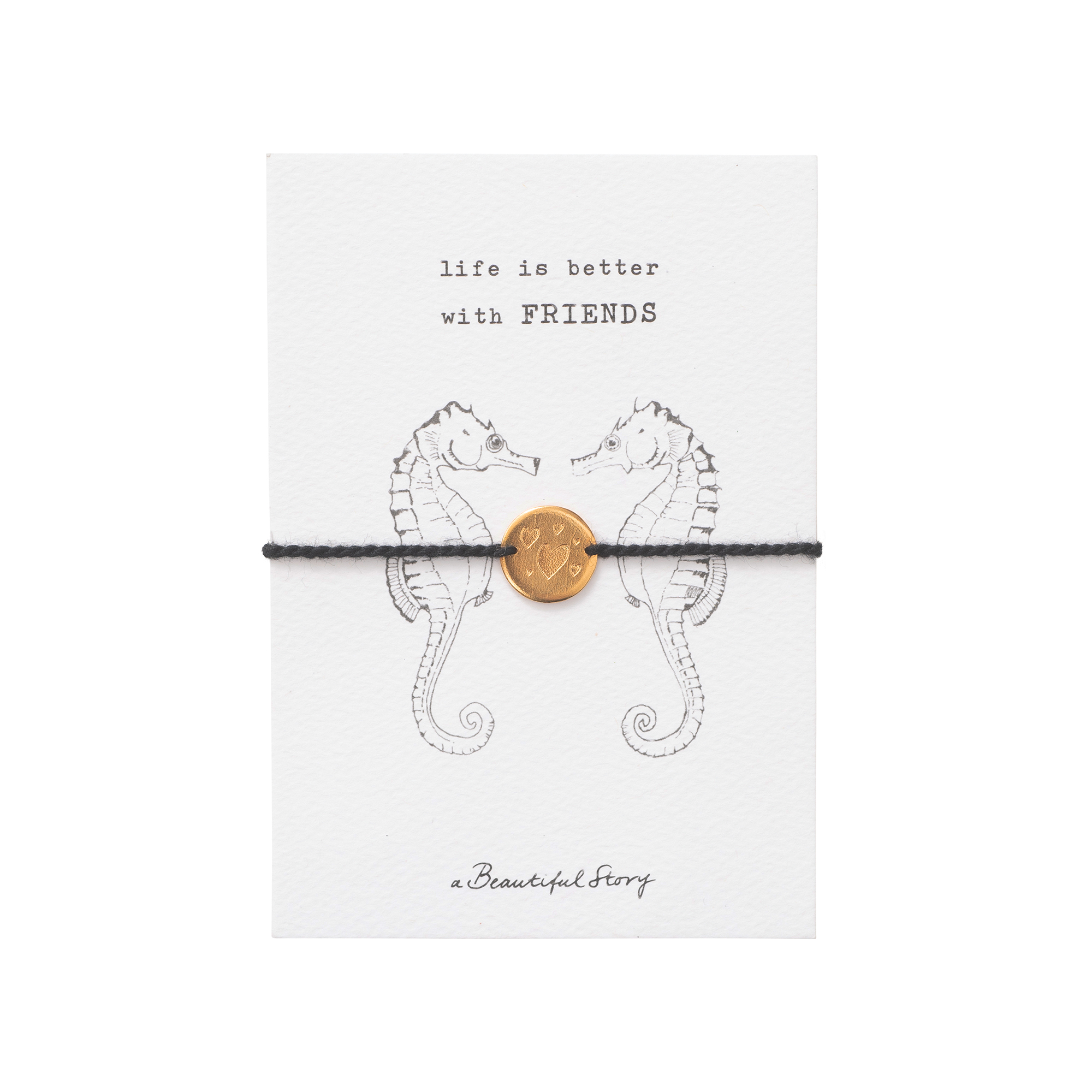  Jewelry Postcard BW Seahorses