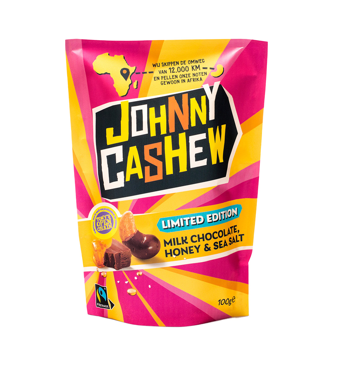 Johnny Cashew Choco Honing Zeezout 100gram