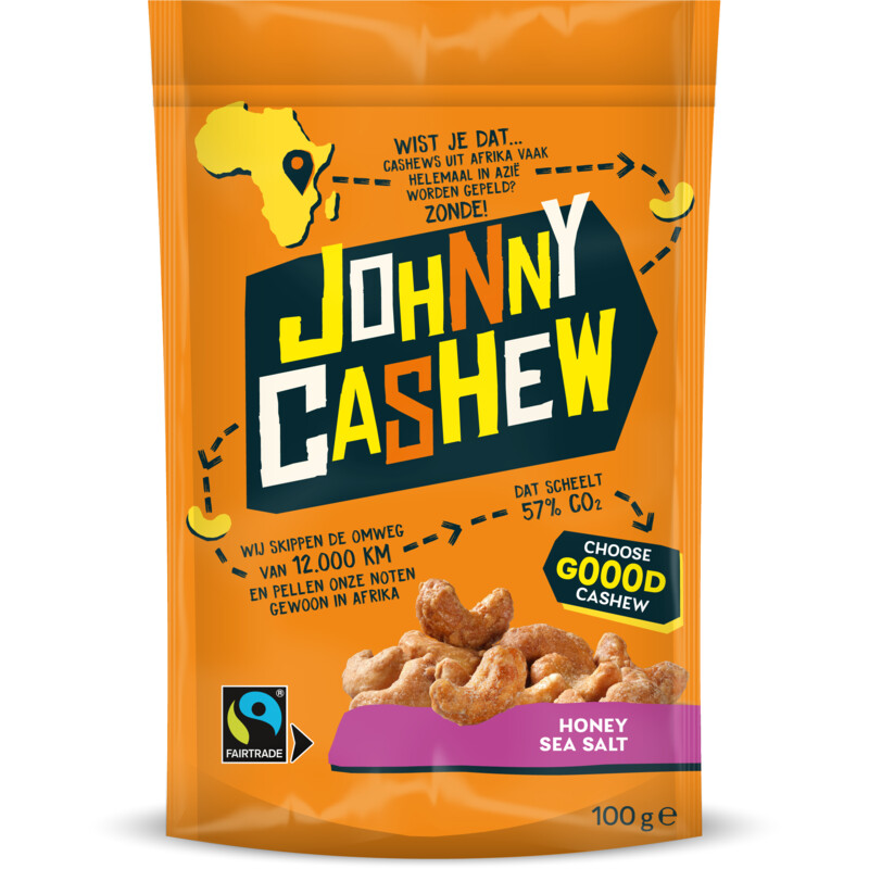 Johnny Cashew Honing Zeezout 100gram