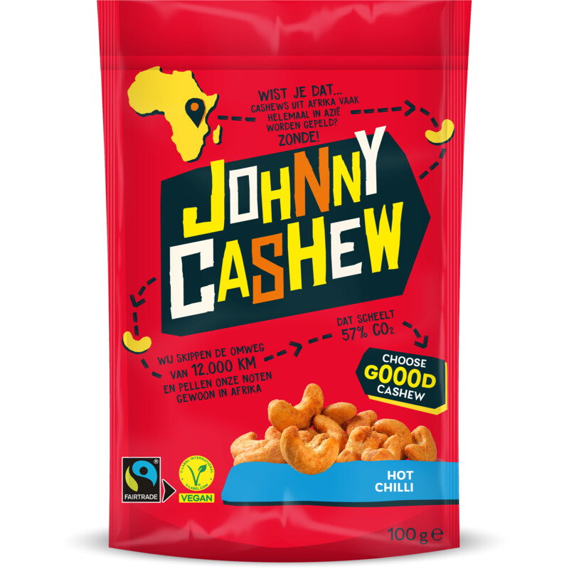 Johnny Cashew Hot Chili 100 gram