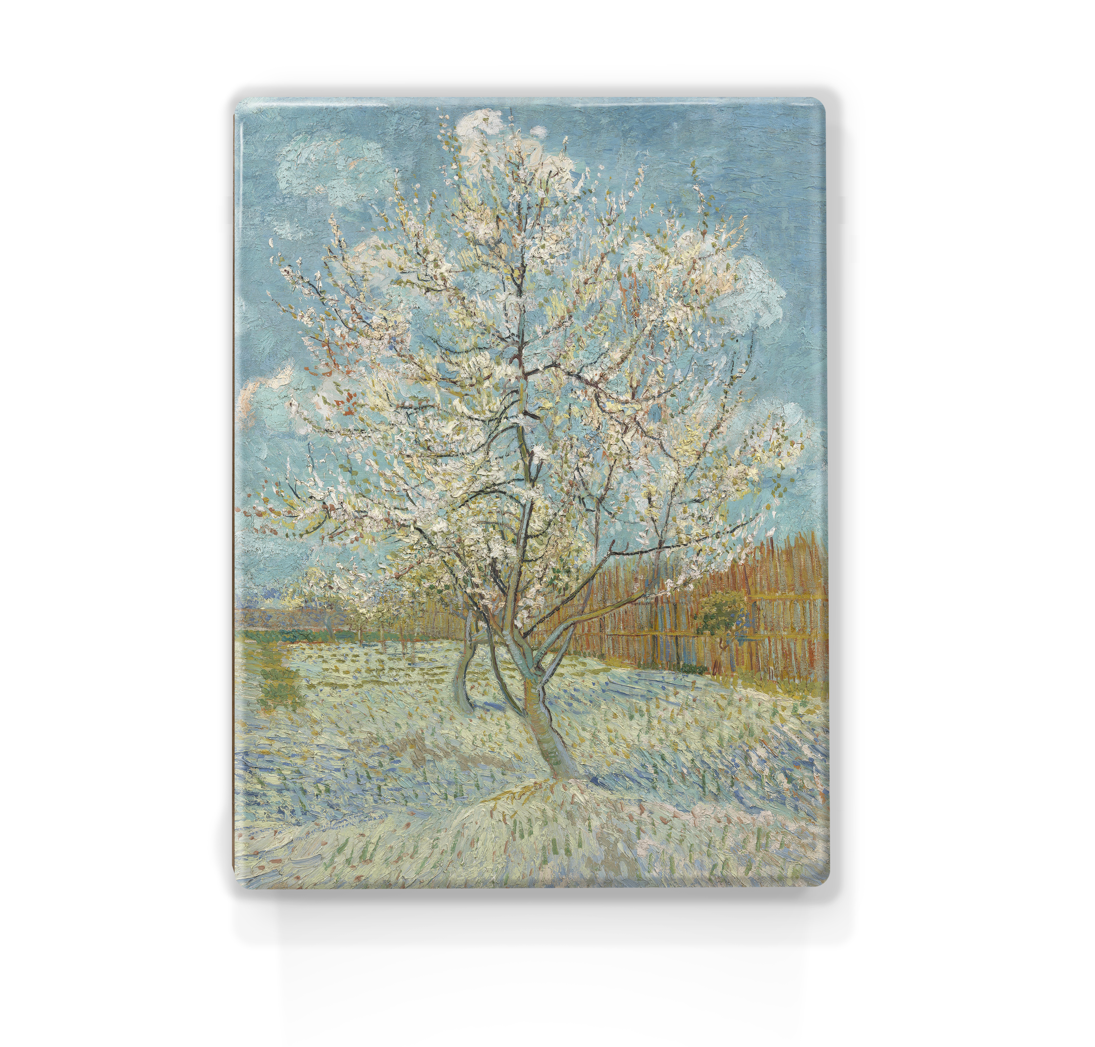 Roze perzikboom - Vincent van Gogh - 19,5 x 26 cm - Mooier dan een print op canvas - Laqueprint