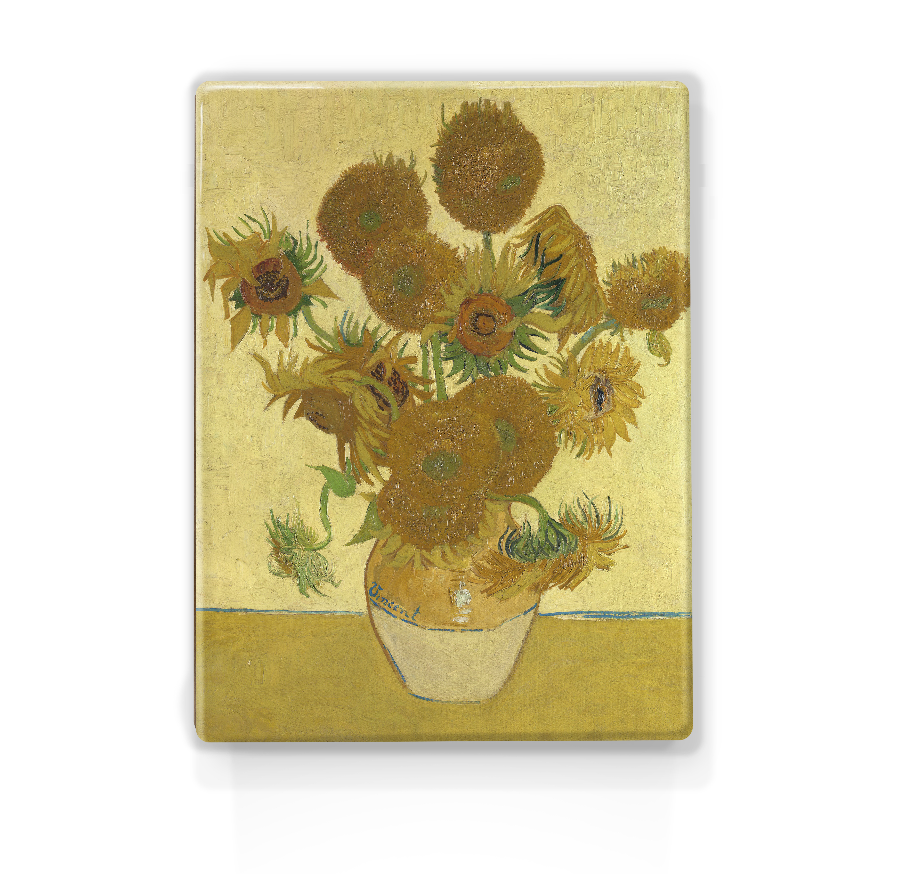 Zonnebloemen 3 - Vincent van Gogh - 19,5 x 26 cm - Mooier dan een print op canvas - Laqueprint