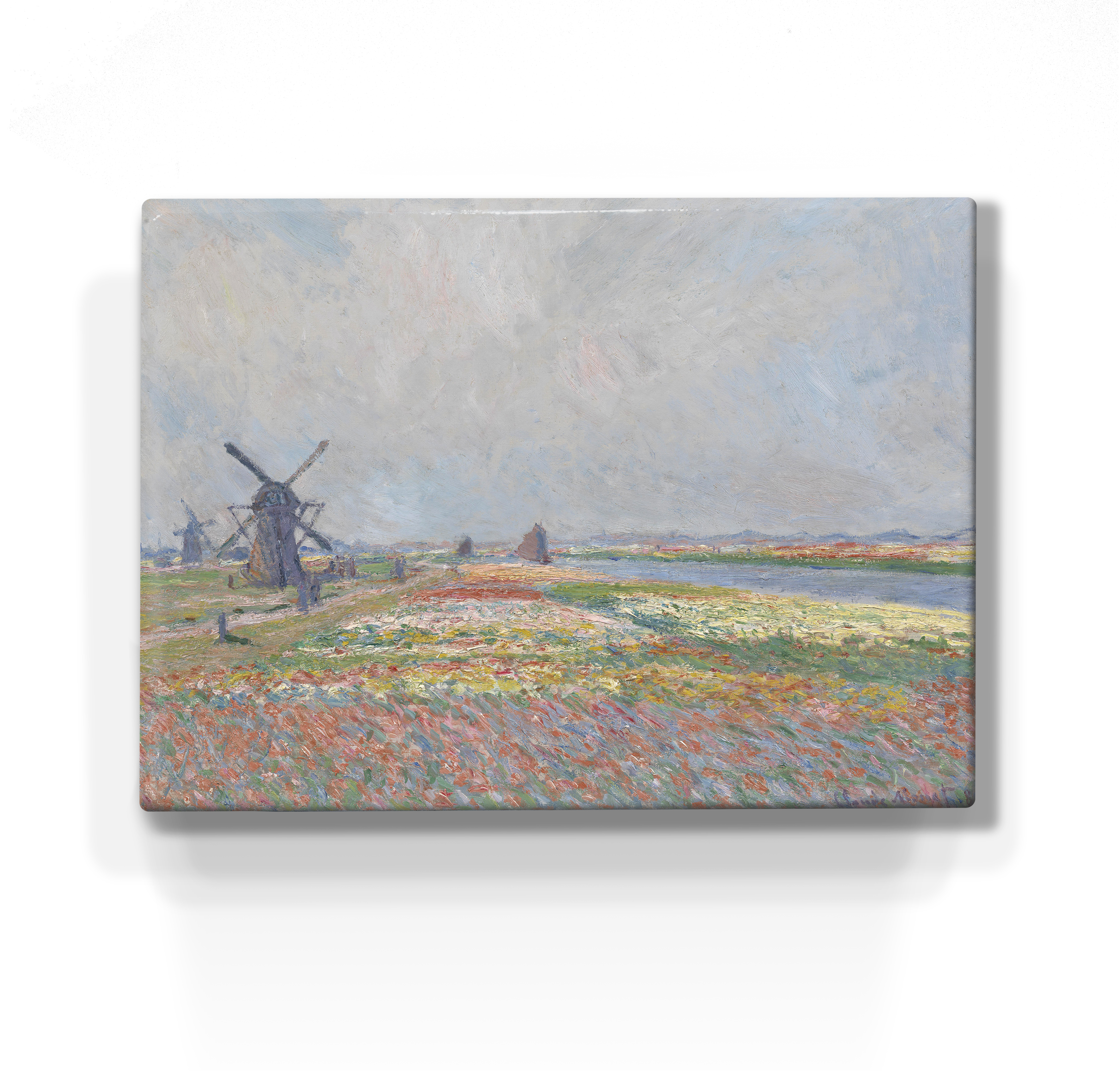 Tulpenvelden bij Den Haag - Claude Monet - 26 x 19,5 cm - Mooier dan een print op canvas - laqueprin