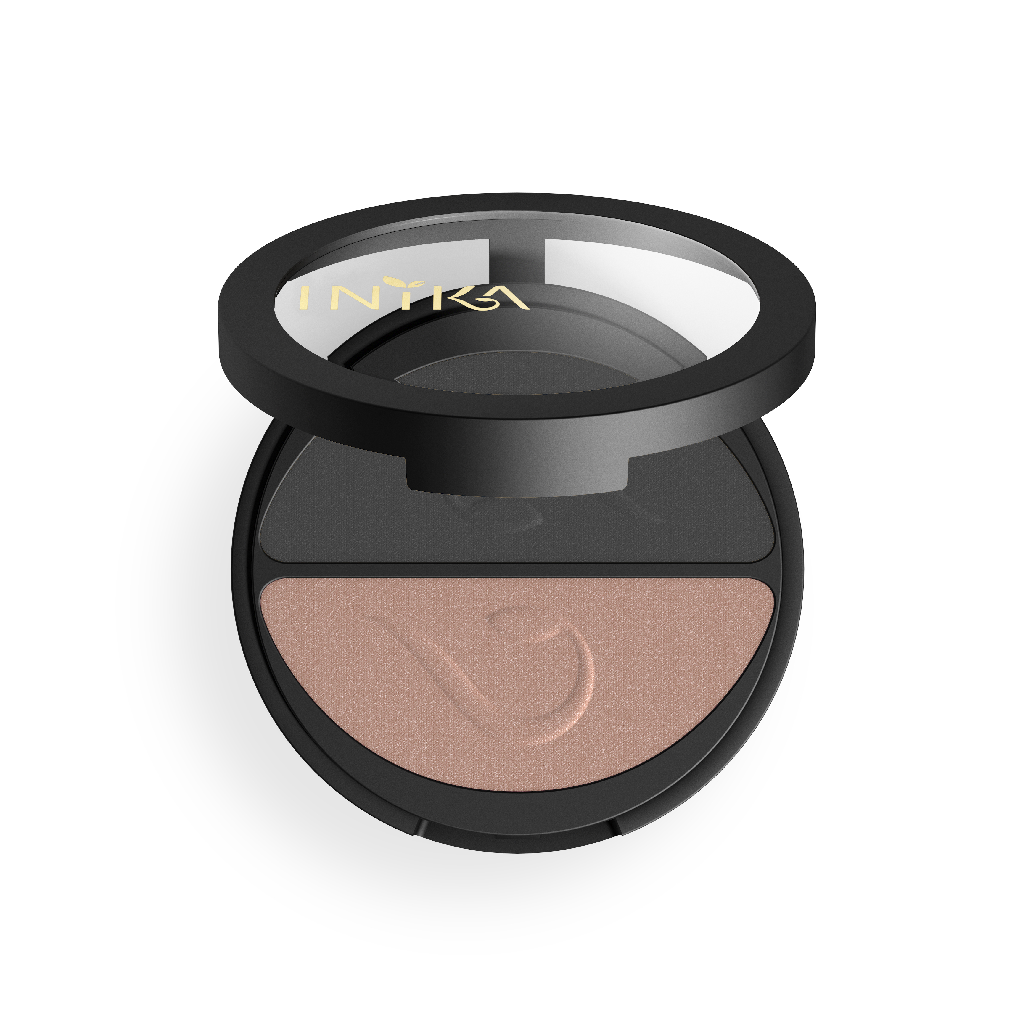 Inika Biologisch Vegan Pressed Mineral Oogschaduw Duo Black Sand  - 3.9g